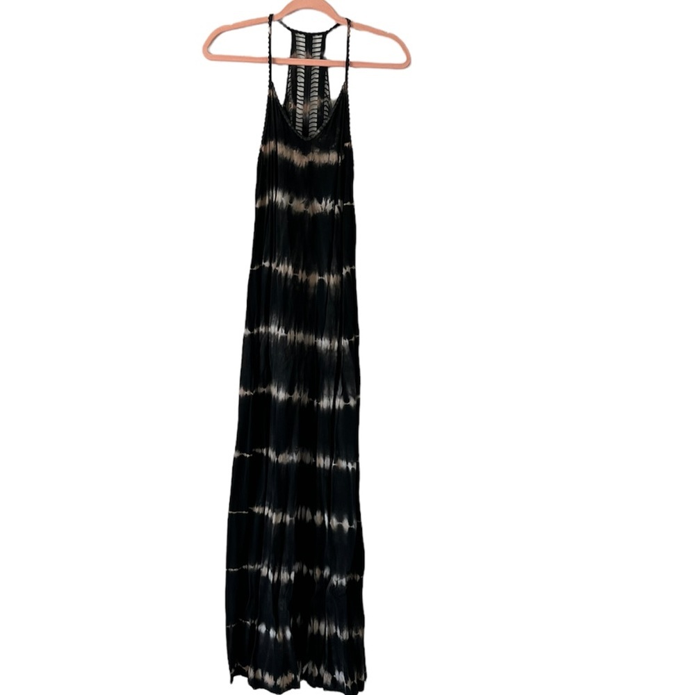 Lani Tie Dye Maxi Embroidered Lace Dress